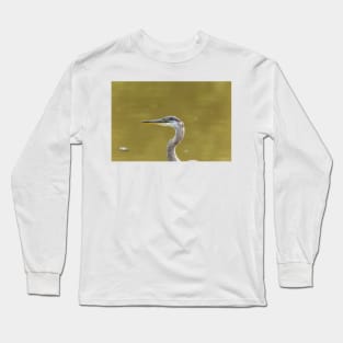 Profile of a Great Blue Heron Long Sleeve T-Shirt
